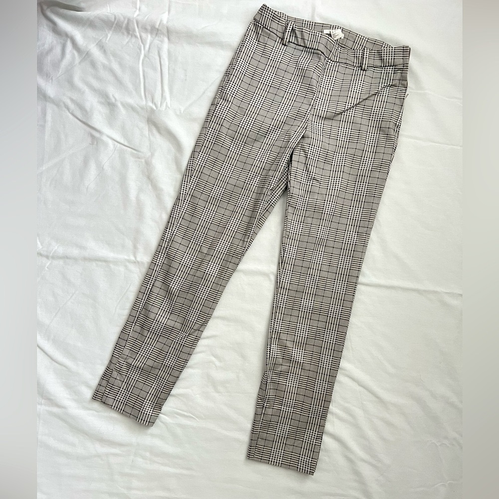 H&M Slim Plaid Trousers
